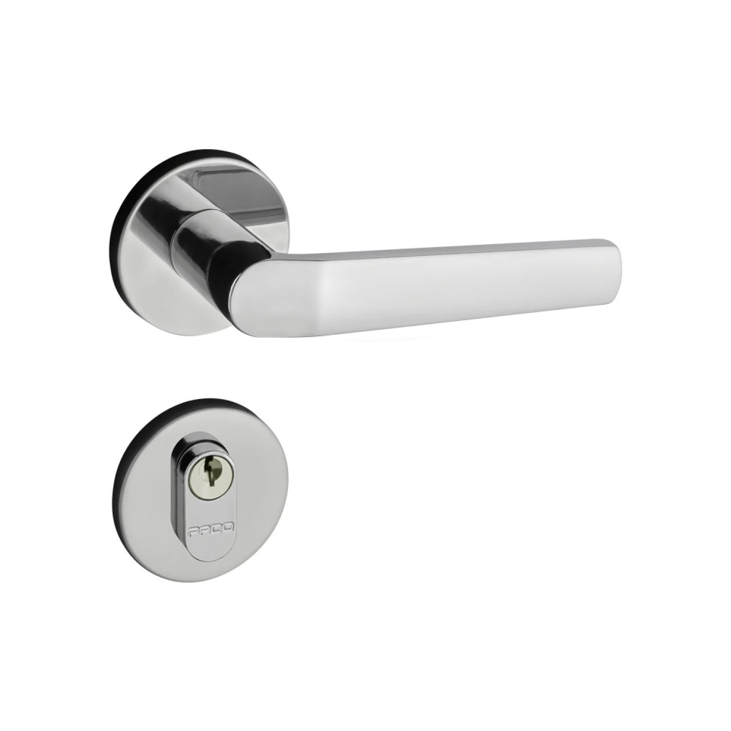 Fechadura 403 Com Roseta Cromado Externa Cromado