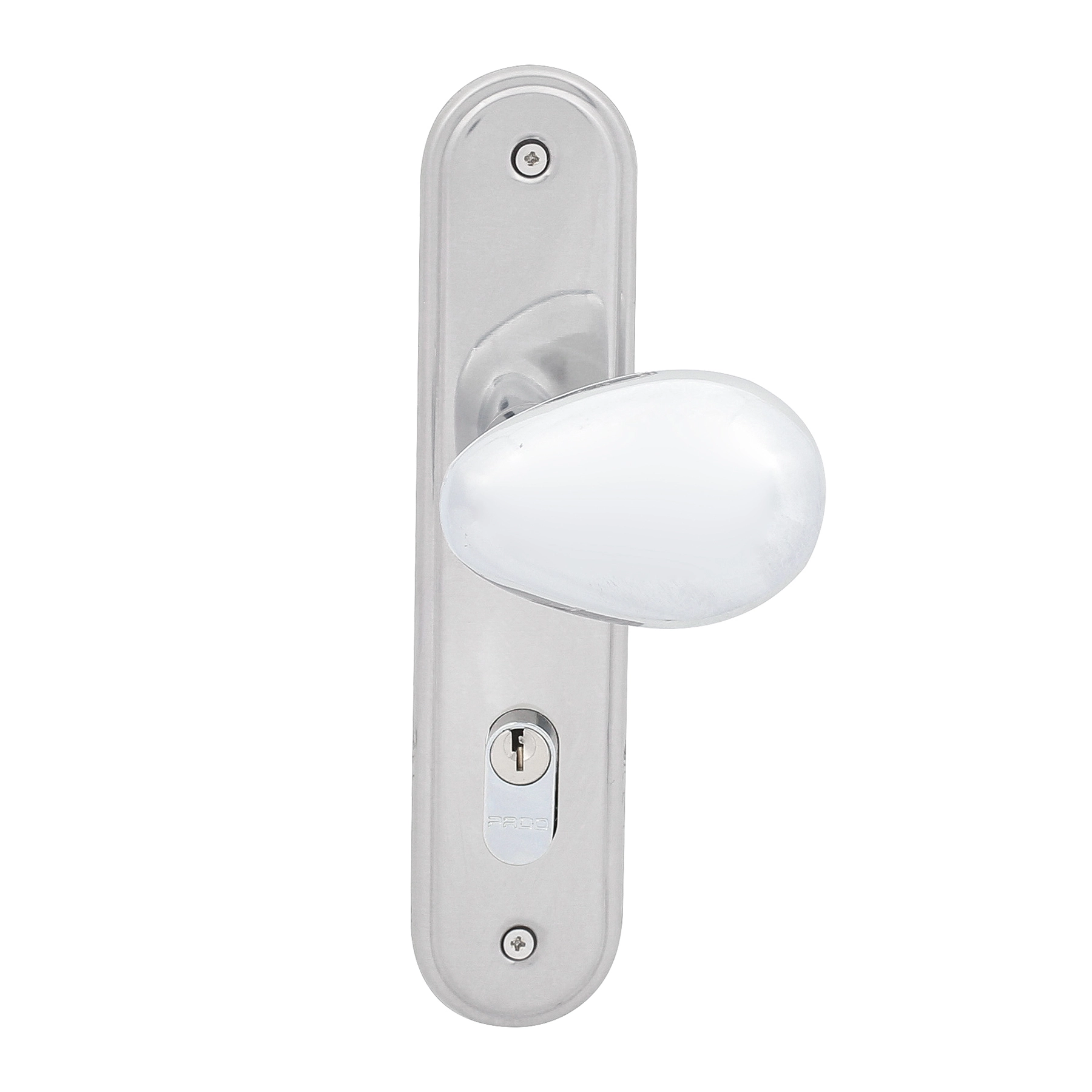 Fechadura Pado para Porta de Entrada Cromado 40mm Chave Simples