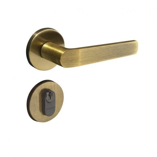 Fechadura 403 Com Roseta Bronze Oxidado Externa Bronze