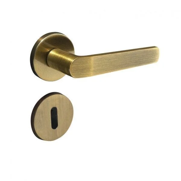 Fechadura 403 Com Roseta Bronze Oxidado Interna Bronze