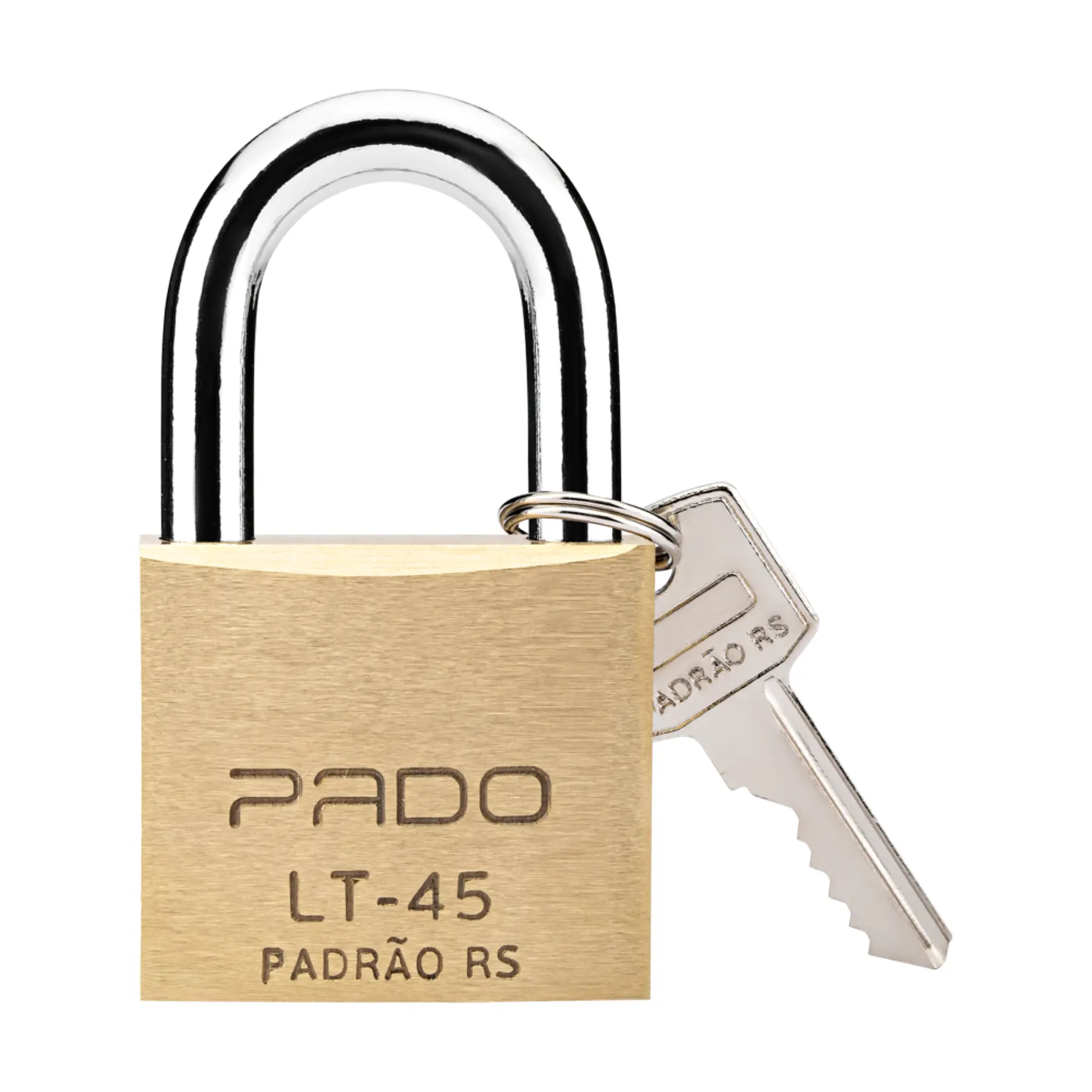 Cadeado Latão Padrão RS Haste Simples 45mm CEEE Dourado Pado