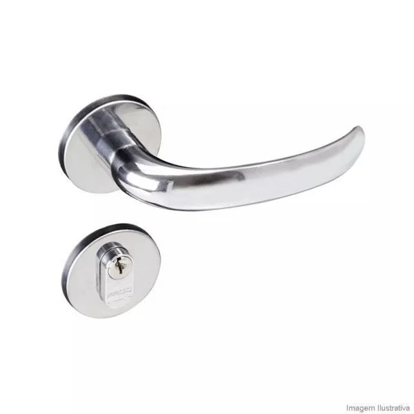 Fechadura 406 Com Roseta Cromado 22mm Cromado