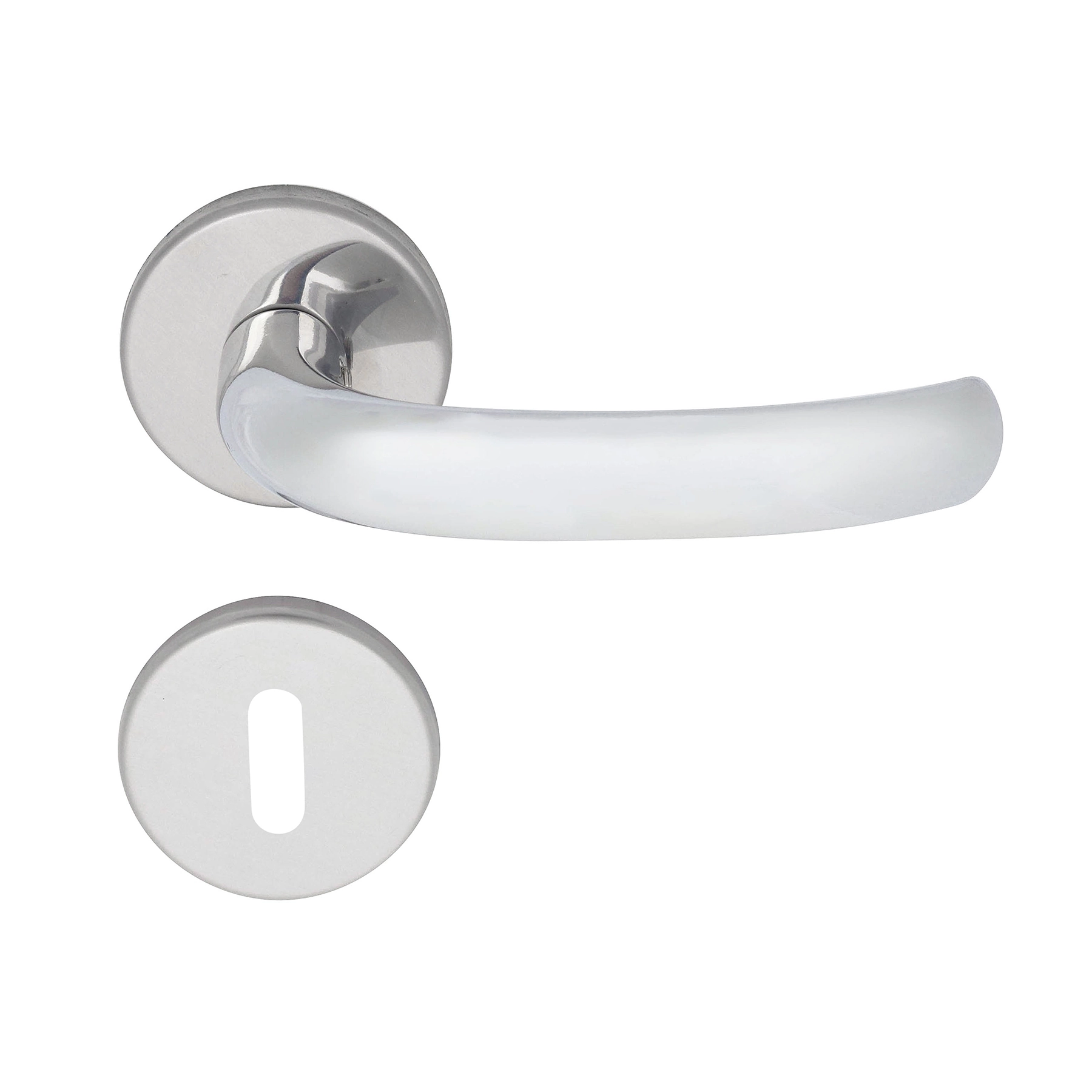 Fechadura para Porta Interna Pado Concept Cromado 40mm Aço Inox Chave Simples