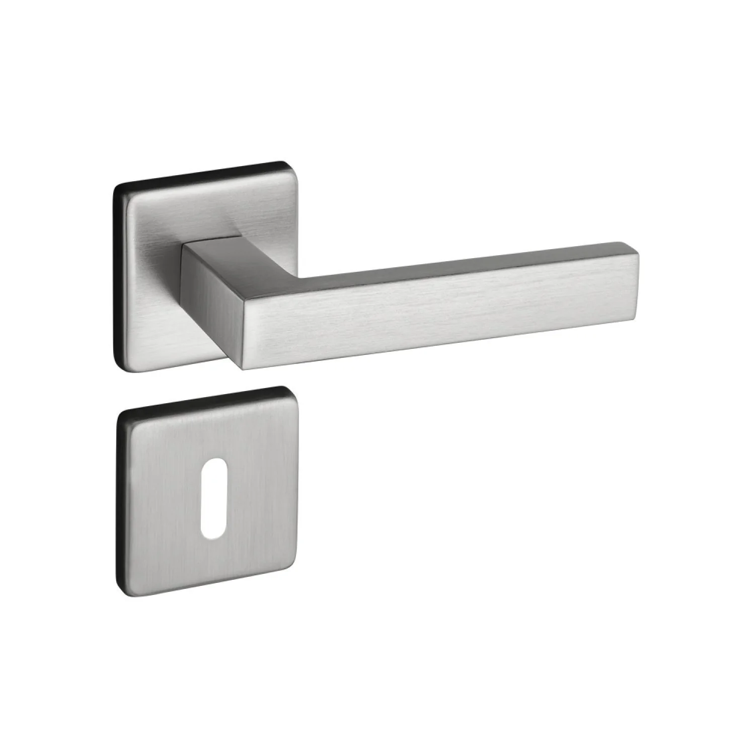 Fechadura 409 Com Roseta Cromo Acetinado Interna Cromo Acetinado