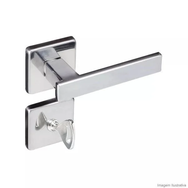 Fechadura Para Banheiro Aço Zamac Concept Com Roseta 408 Pado Cromado