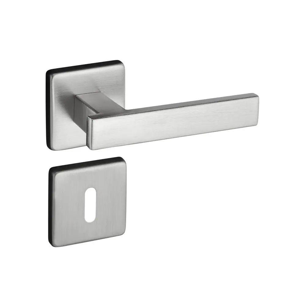 Fechadura Interna Pado Concept 408 Roseta Quadrada Cromada Acetinada