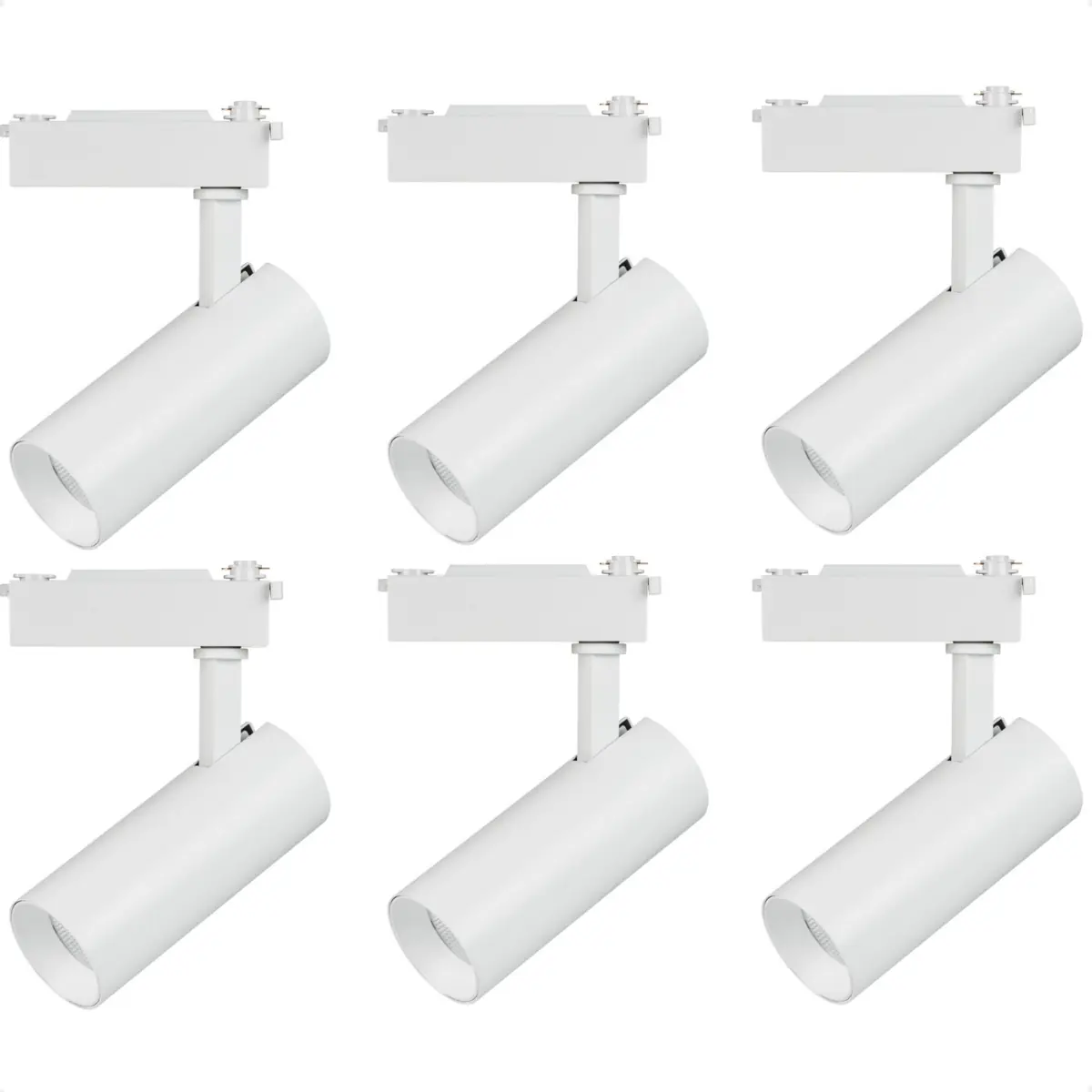 Kit 6 Spot Led Mr16 Para Trilho Eletrificado Branco 110/220v 6500k Frio