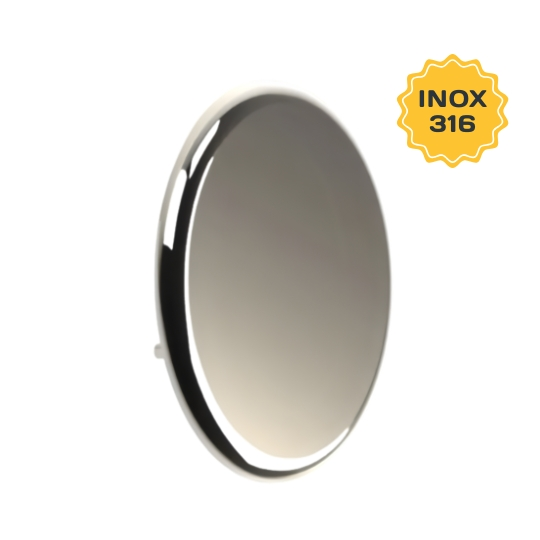 Dispositivo De Piscina Dreno De Fundo Redondo 50mm Inox 316 Encaixe Marca Industek