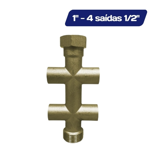 Suporte Para Válvula 1" Com 4 Saídas De 1/2" F Marca Ecopress