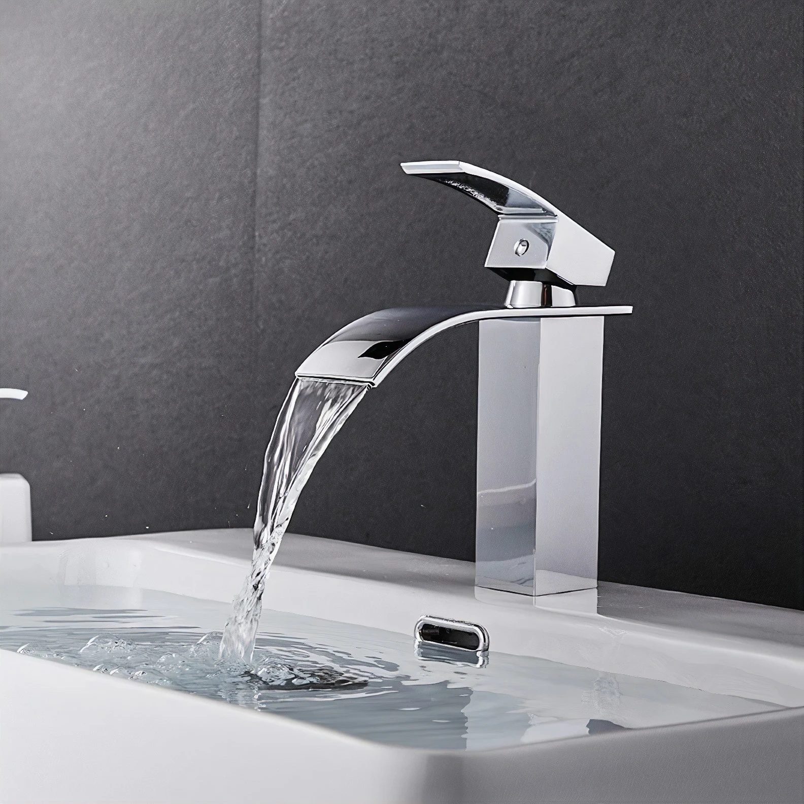 Torneira Cascata Banheiro Misturador Monocomando Luxo Baixa