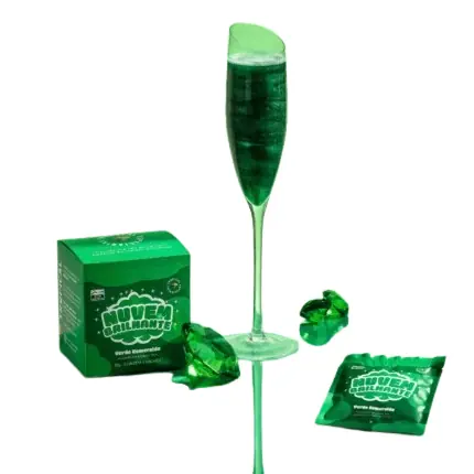 Preparo Nuvem Brilhante P/drinks Verde Esme 12g C/4 Sc