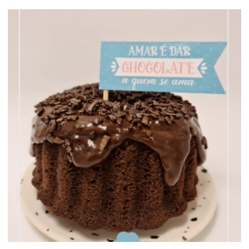 Topo Bolo Cas Amar Choco 187 Amora
