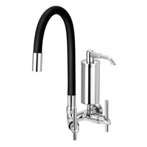 Torneira Gourmet Com Filtro De Cozinha Flexível Preta 1/4 De Volta Copo Slim C61 - Um Novo Conceito.