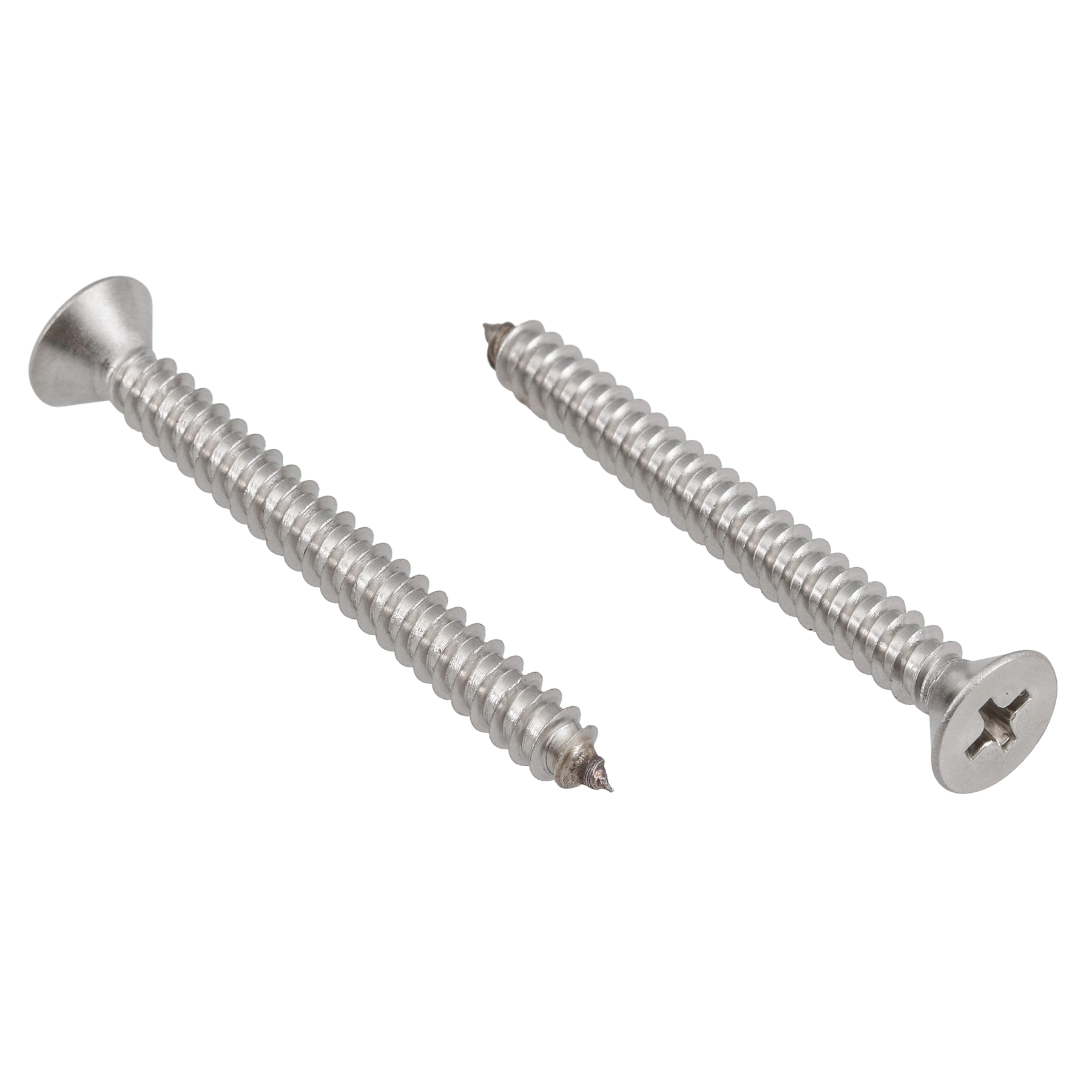 Parafuso de Inox para Área Molhada 4,8x45mm Auto Atarraxante Chata sem Fenda 50 peças