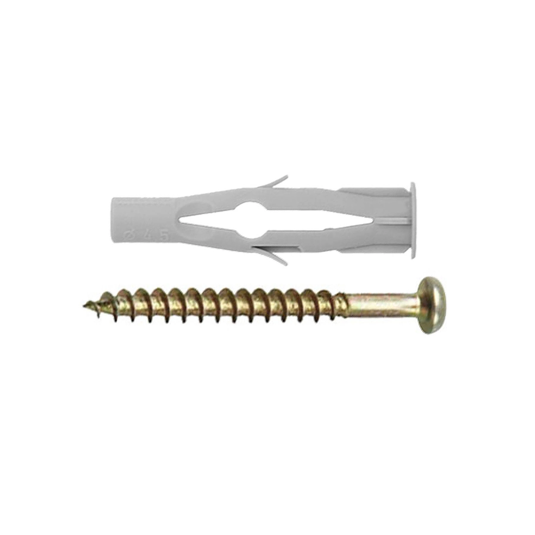 Bucha de Nylon para Alvenaria 6mm com Parafuso 25 unidades Standers