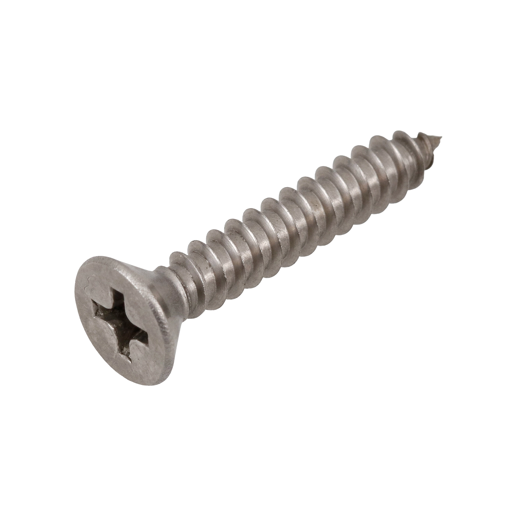 Parafuso de Inox para Área Molhada 4,2x25mm Auto Atarraxante Chata Fenda 10 peças