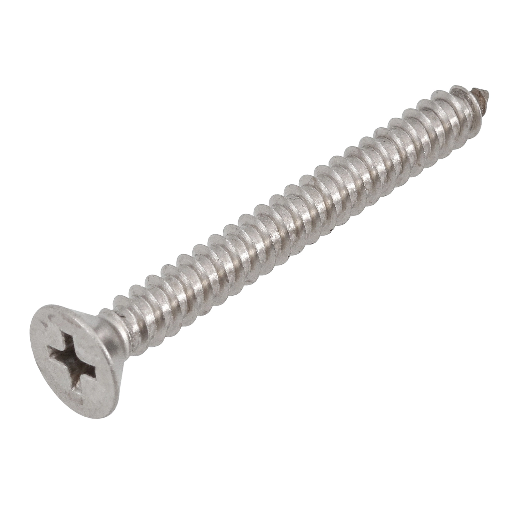 Parafuso de Inox para Área Molhada 4,8x45mm Auto Atarraxante Chata Fenda 5 peças