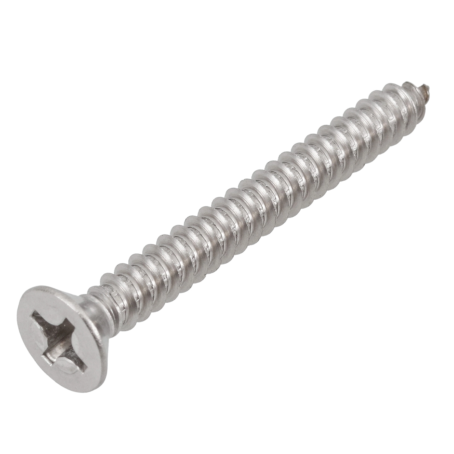 Parafuso de Inox para Área Molhada 5,5x50mm Auto Atarraxante Chata Fenda 5 peças