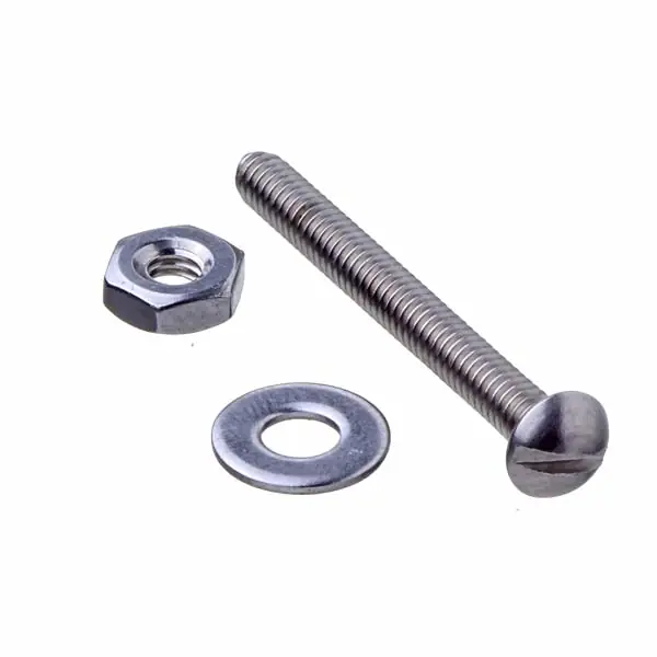 Parafuso de Inox para Área Molhada 3,9x38,1mm Máquina Redonda Fenda 5 peças
