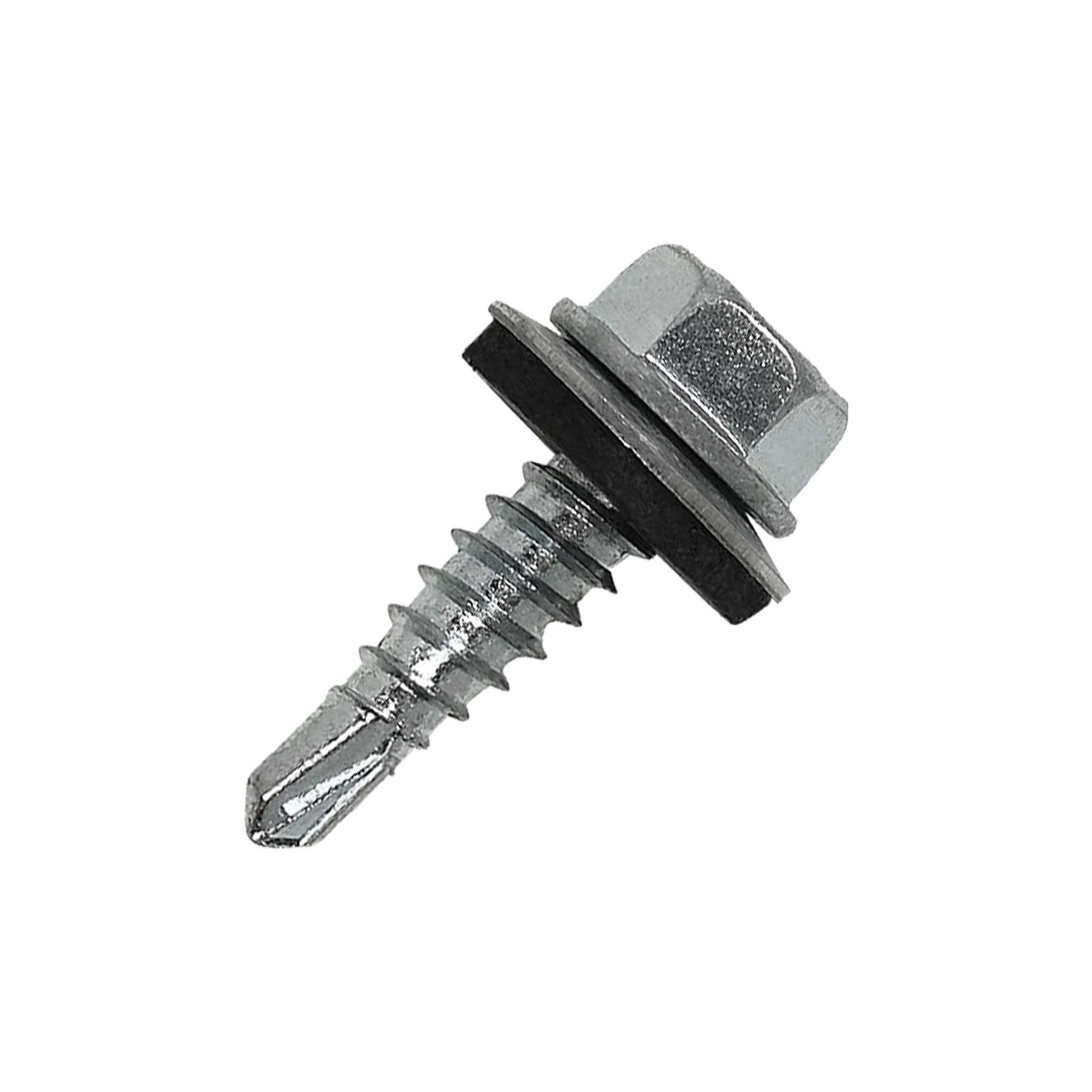 Parafuso de Aço para Telha 5,5x100mm Auto Brocante Sextavada sem Fenda 6 peças