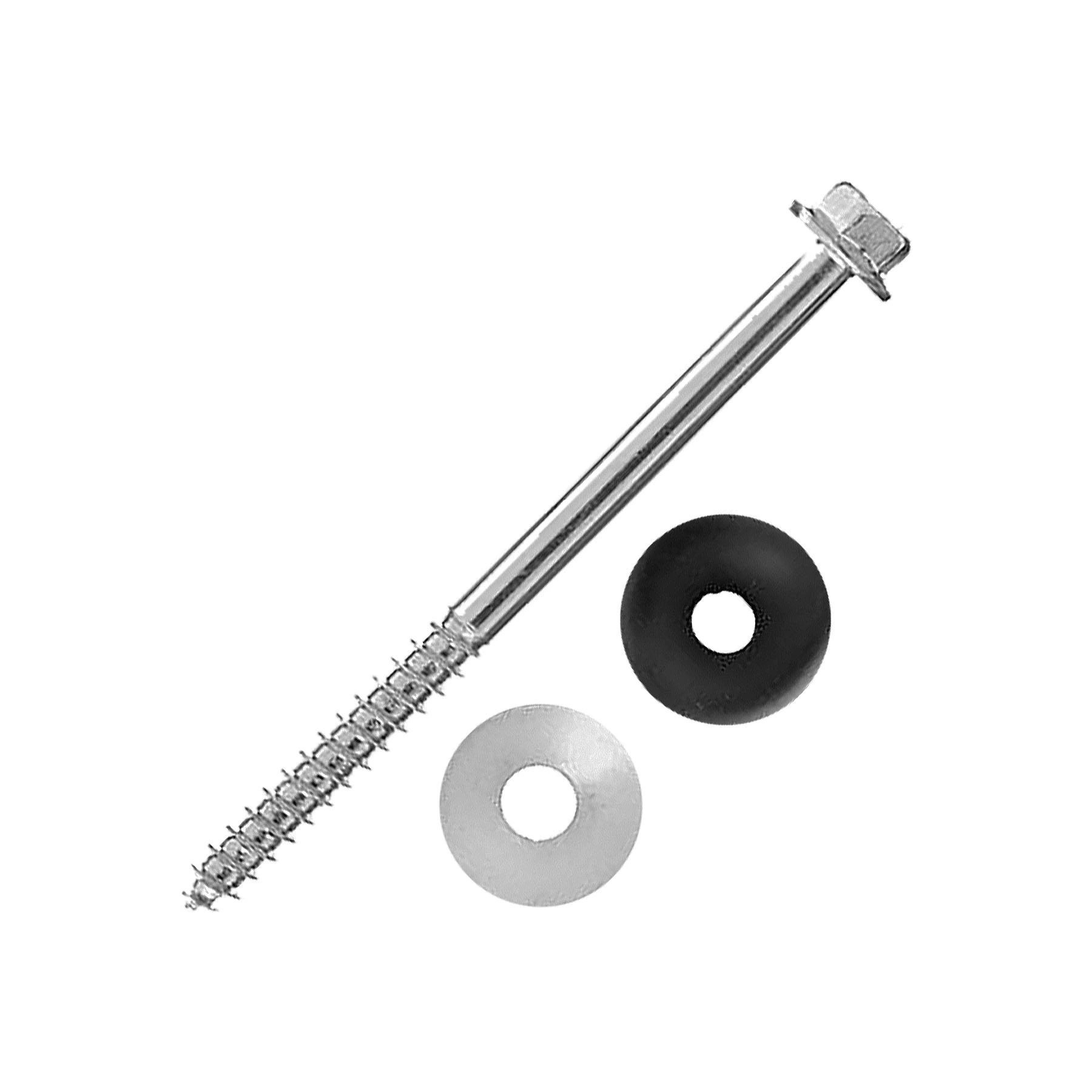 Parafuso de Aço para Telha 8x150mm Soberba Sextavada sem Fenda 4 peças