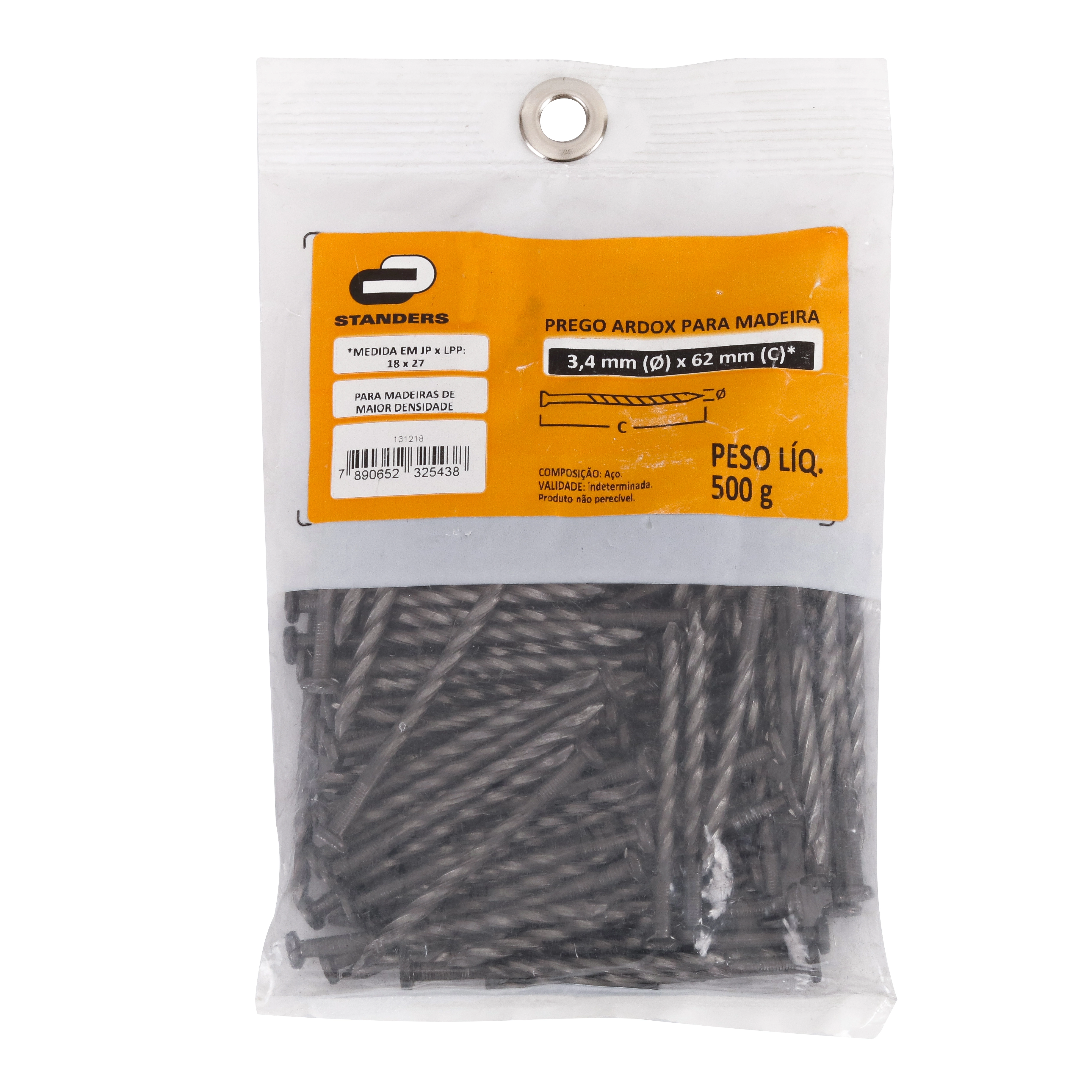 Prego Aço Polido Carbono Ardox 18x27 500g