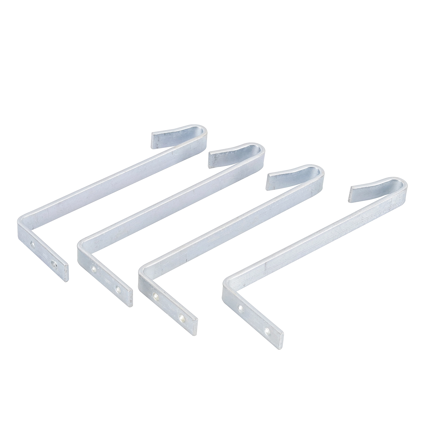 Gancho Chato para Telha "L" 1/2"x1/8"x140mm Aço 4 peças