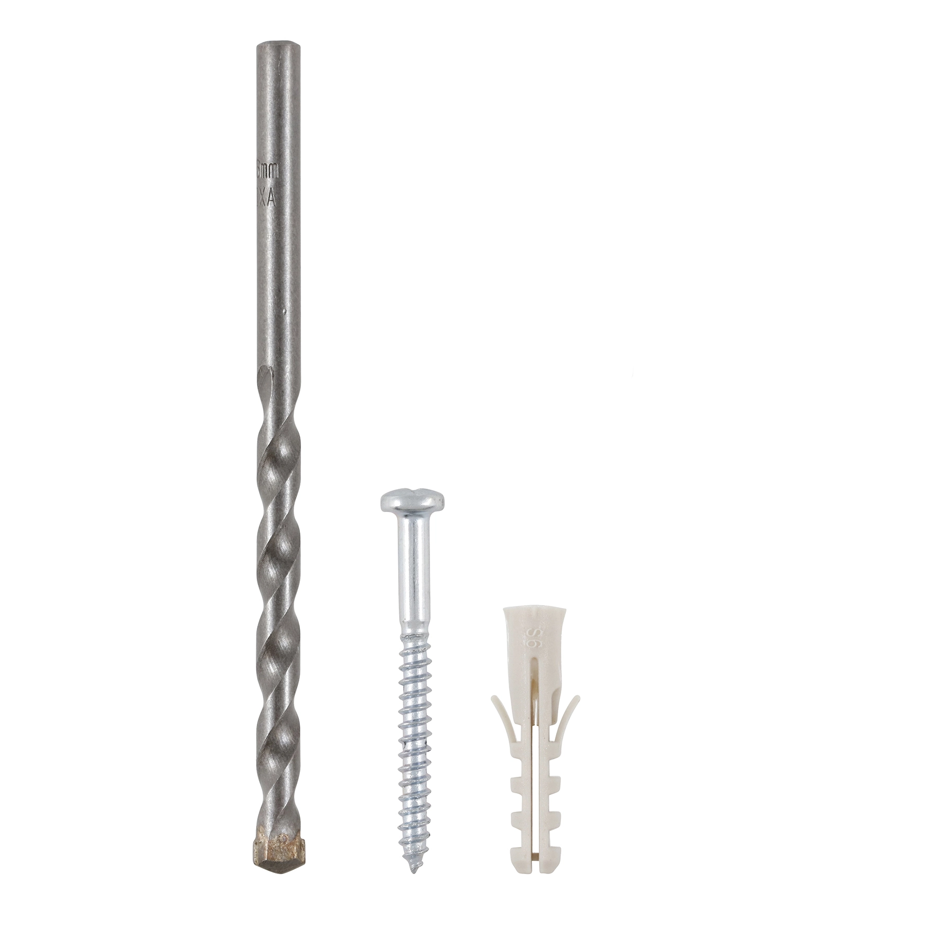 Kit Bucha e Broca Nylon para Alvenaria 6mm com Parafuso 21 unidades