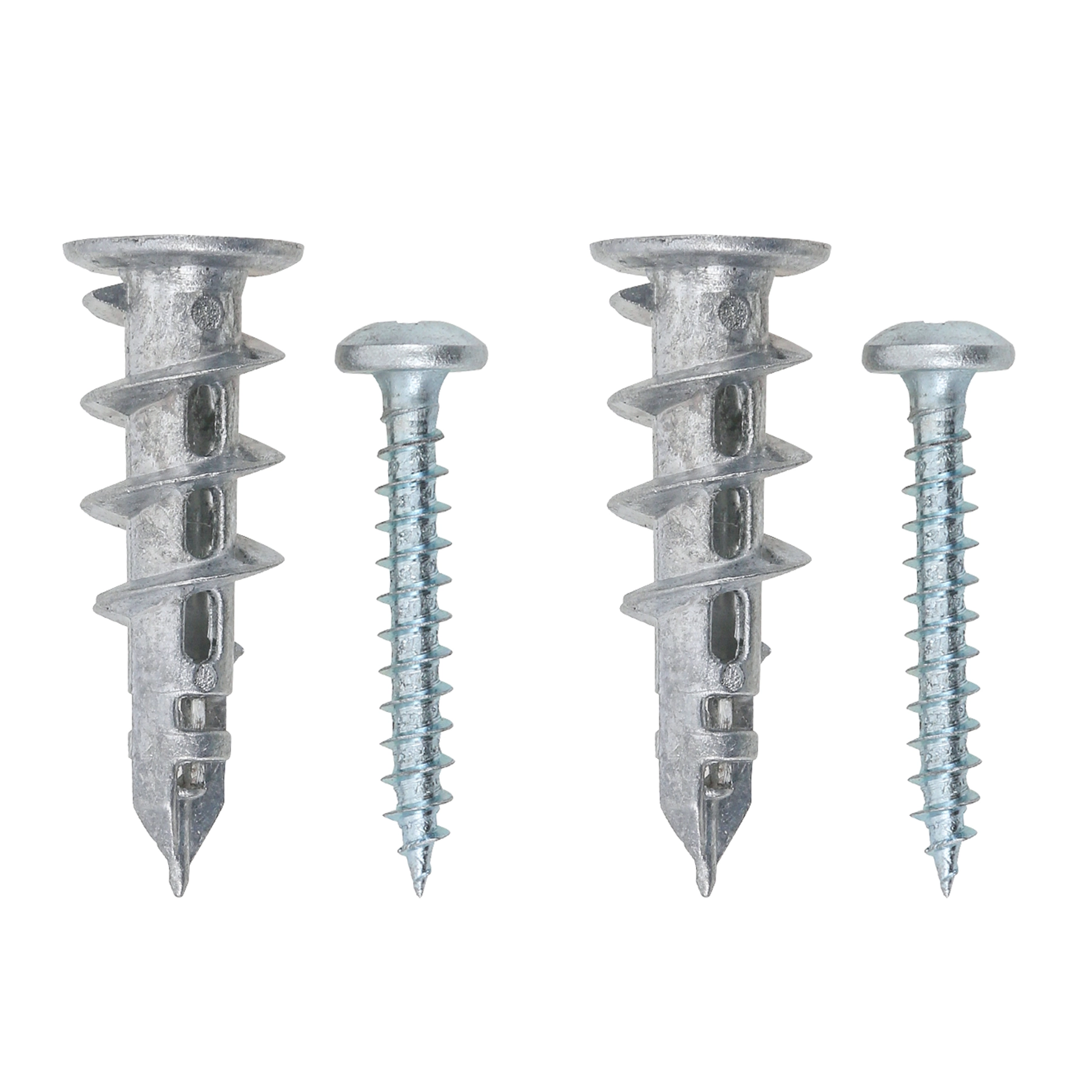 Bucha Drywall Aço Rápida 2 peças com Parafuso Standers