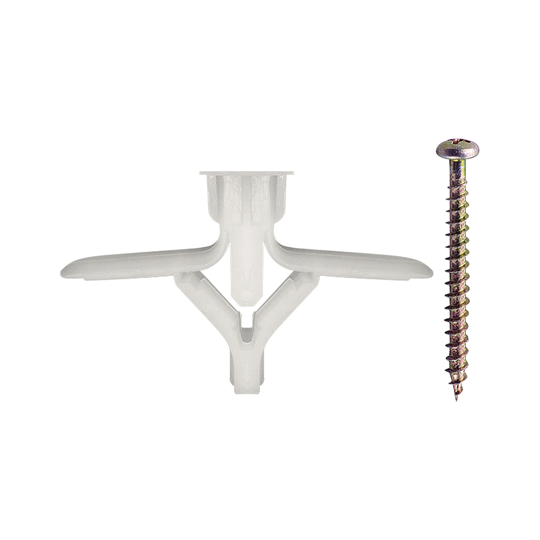 Bucha Drywall 4.5mm Nylon Frog 100 peças com Parafuso Standers