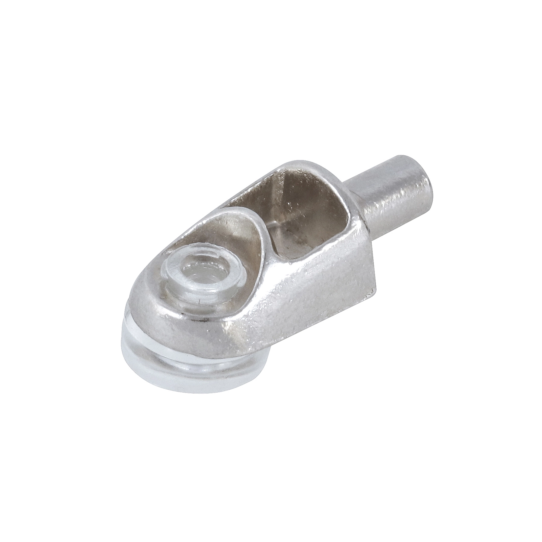 Suporte para Prateleira de Vidro Embutir 5x17mm Prata 4 peças