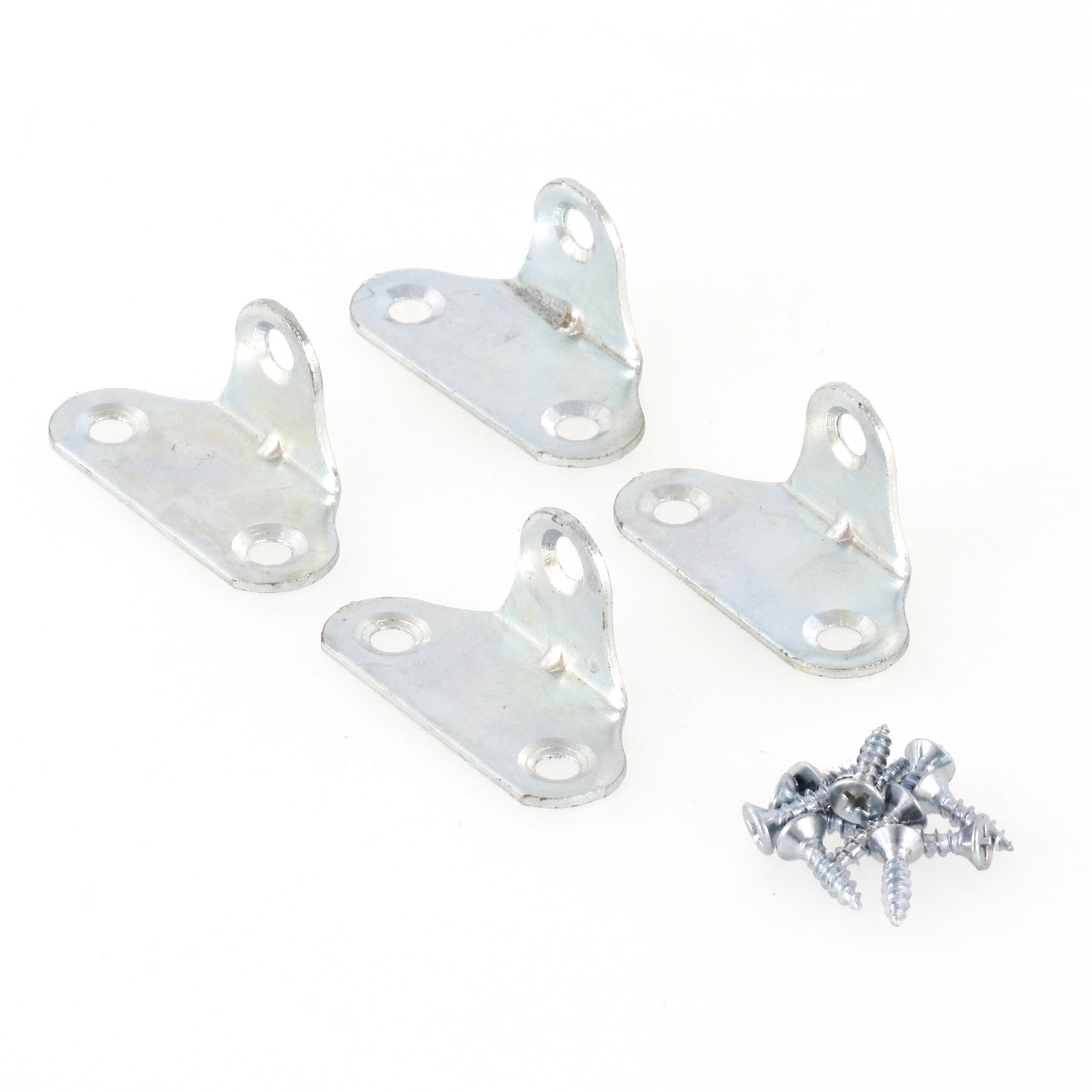 Cantoneira 3 furos Aço 4,7x22mm Prata 4 peças