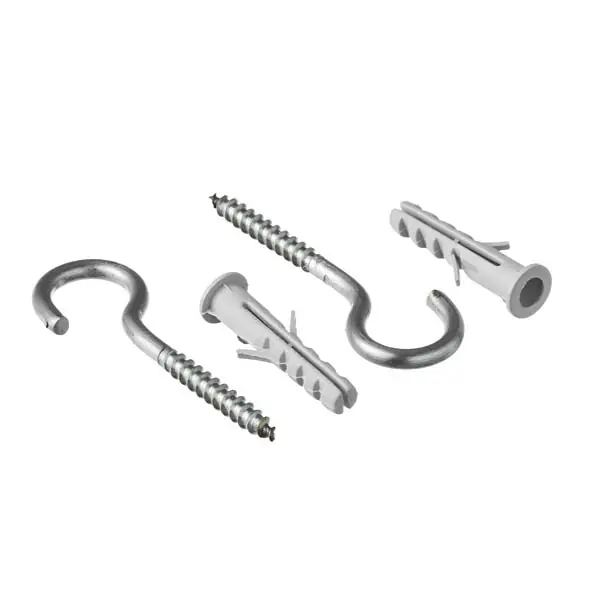 Bucha de Nylon para Alvenaria 6mm com Parafuso Gancho 4 peças Standers