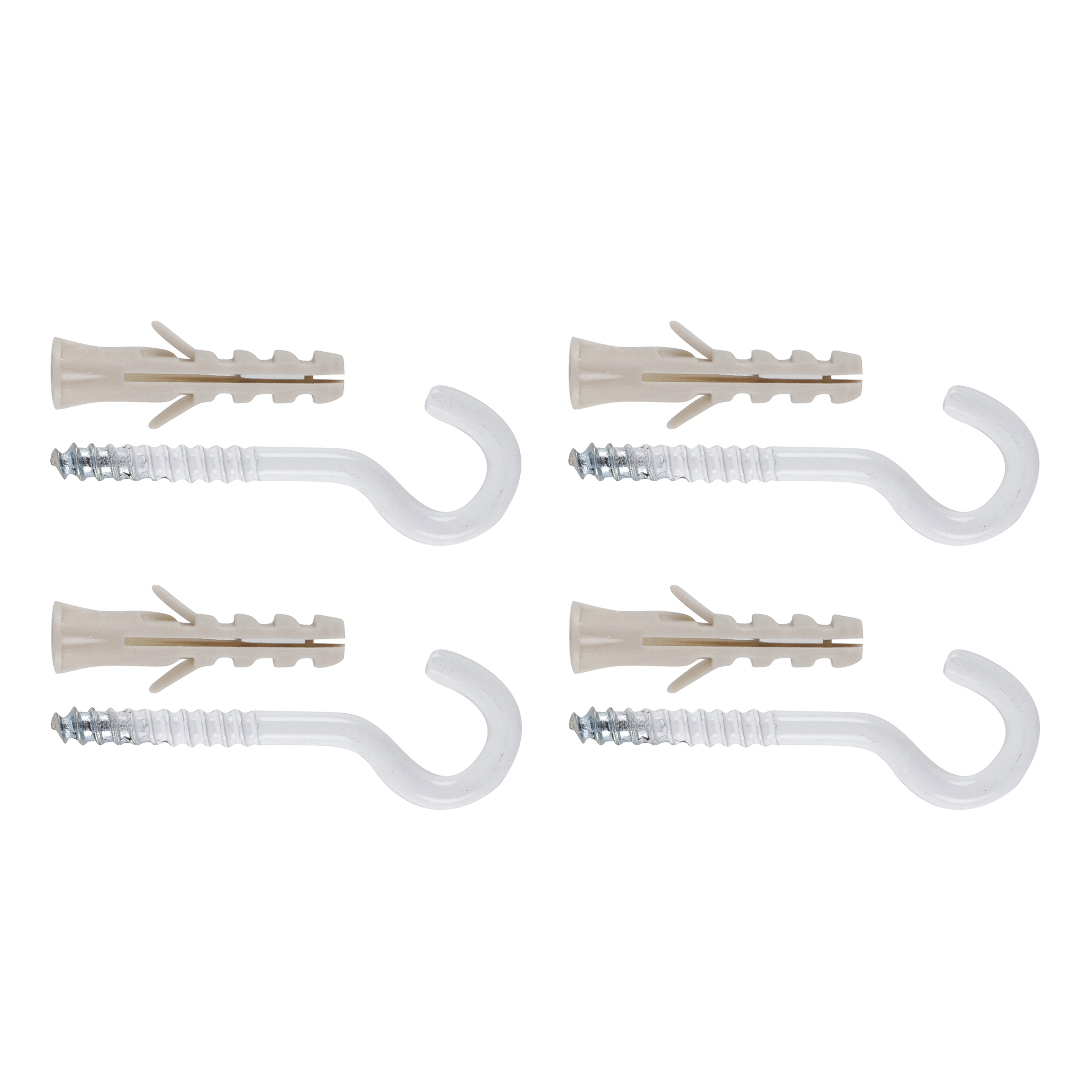 Bucha de Nylon para Alvenaria 5mm com Parafuso Gancho 4 unidades Standers