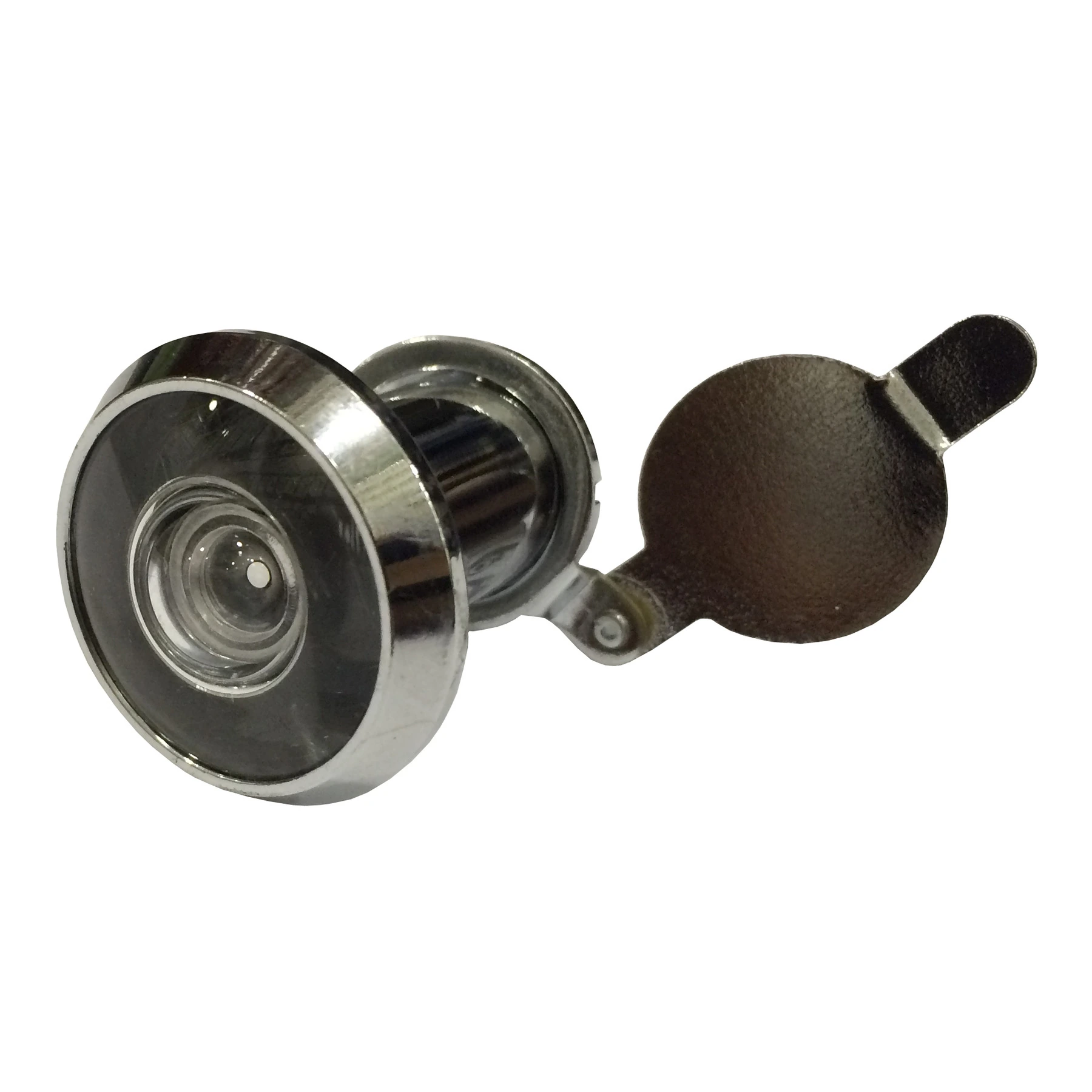 Olho Mágico para Porta 25 a 42mm 200º Latão Prata Cromado