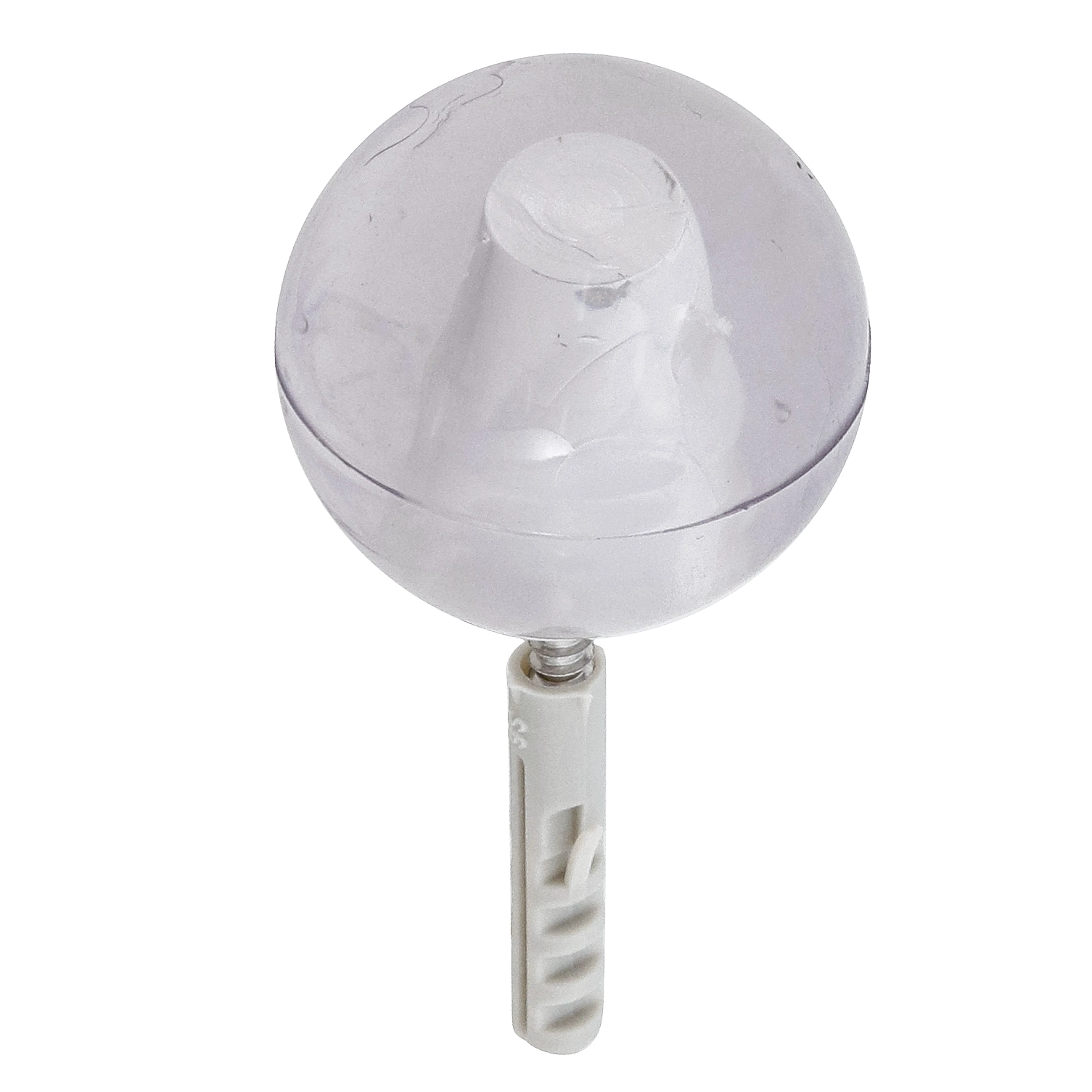 Batedor para Porta de Parafusar PVC Bola Transparente Standers