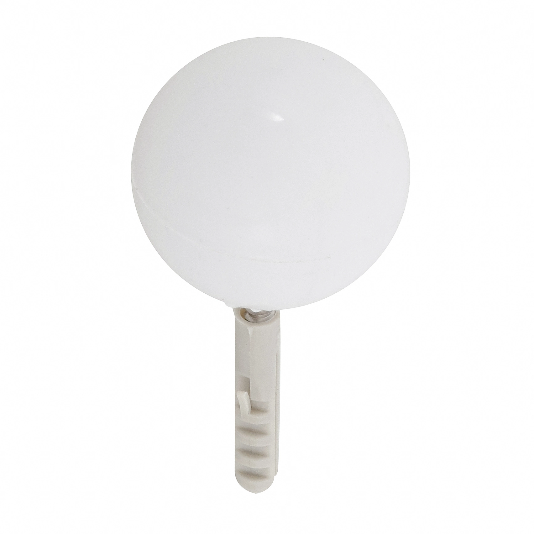 Batedor para Porta de Parafusar PVC Bola Branca Standers