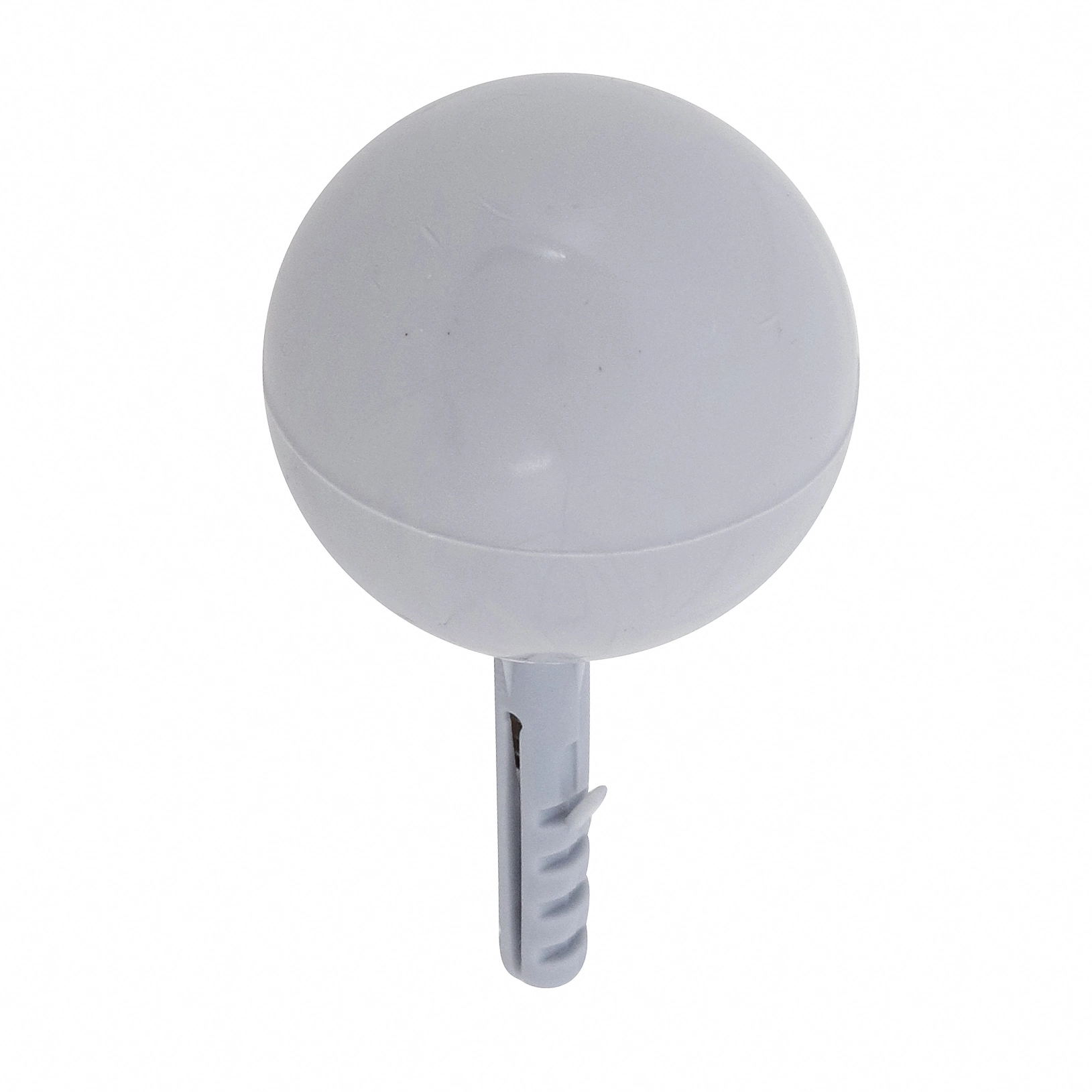 Batedor para Porta de Parafusar PVC Bola Cinza Standers