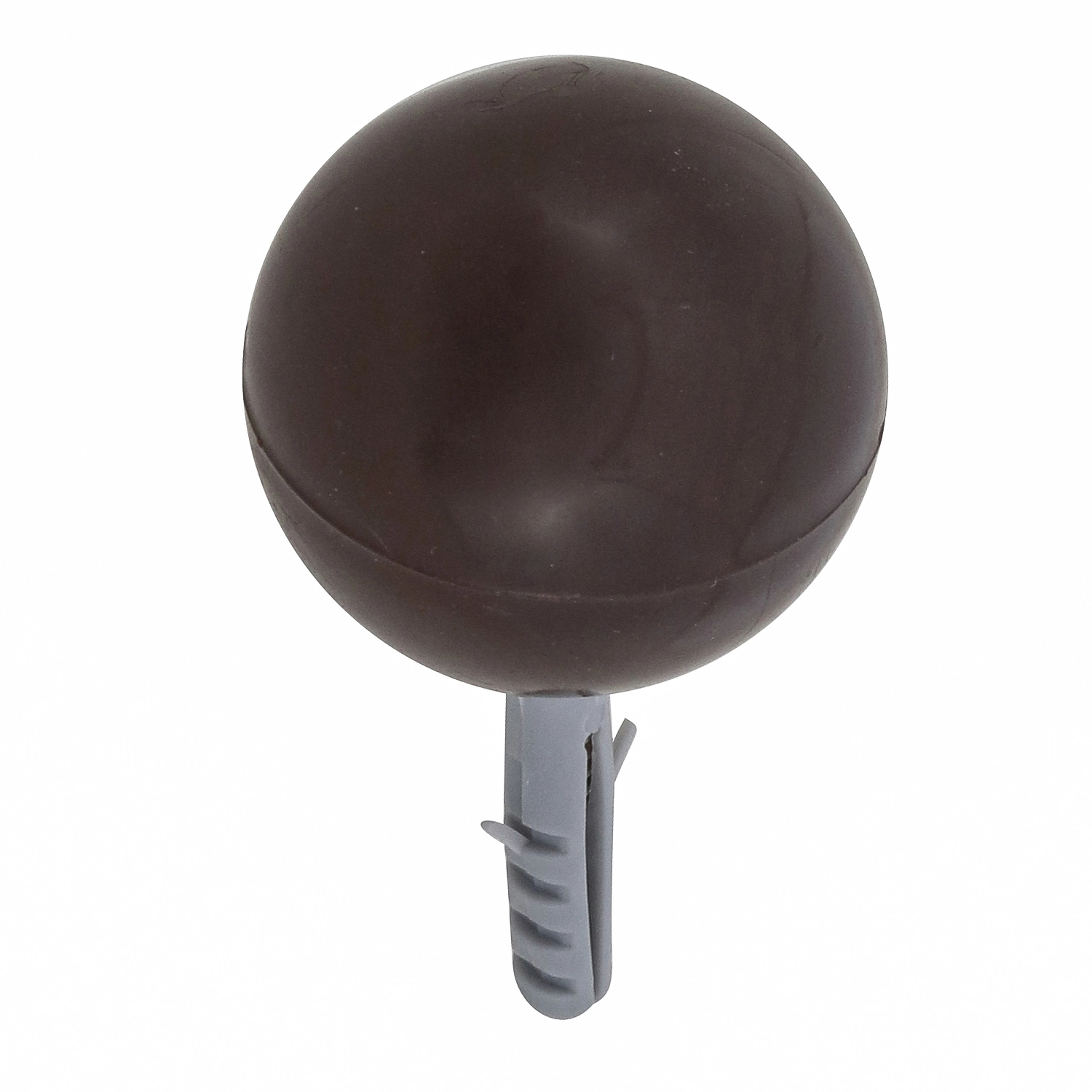 Batedor para Porta de Parafusar PVC Bola Marrom Standers