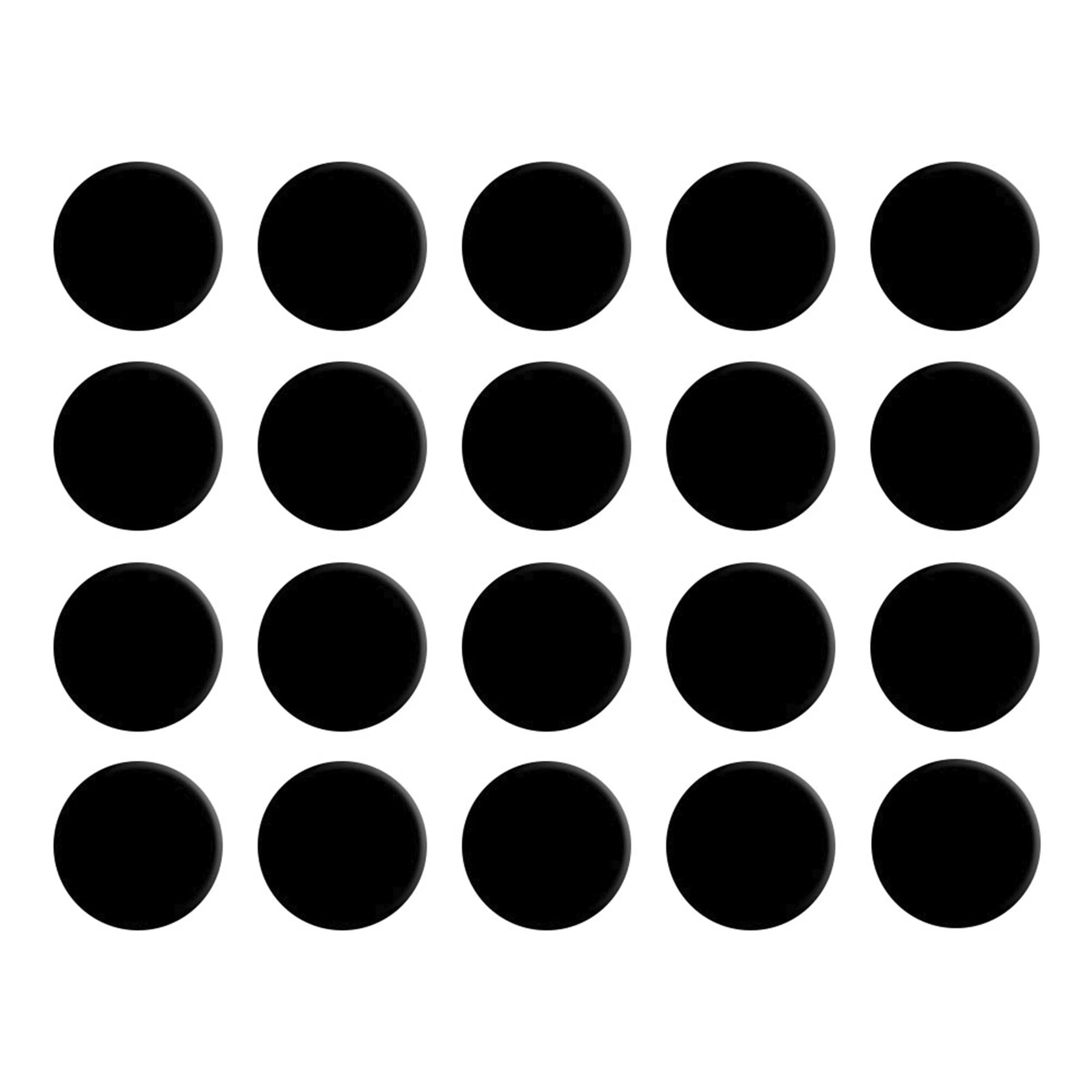 Tapa Parafuso Adesivo 13mm Preto 20 unidades