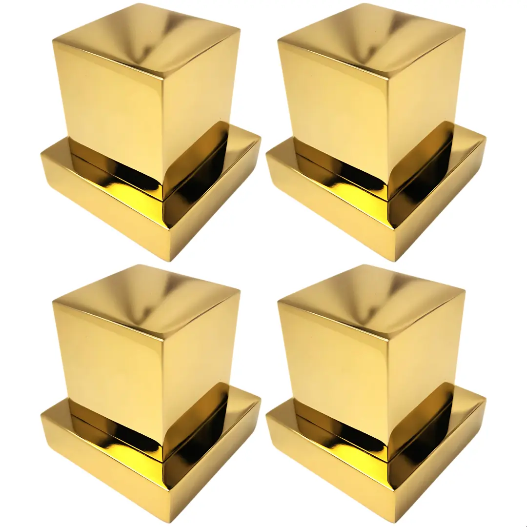 Kit 4 Acabamento De Registro Padrão Deca Dourado Gold