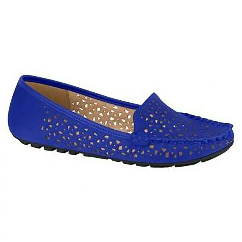 Mocassim Camurca Flex 38 Azul