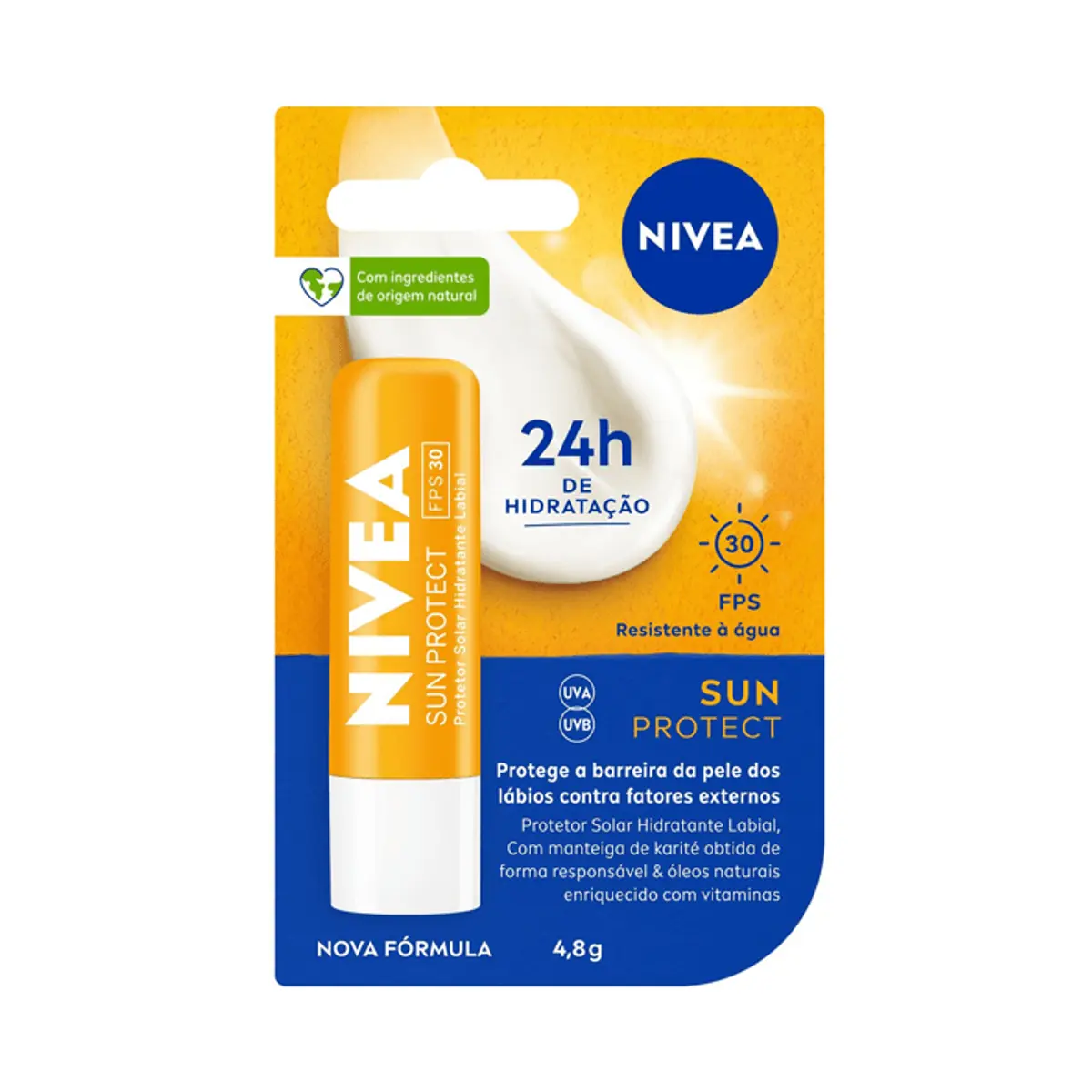 Protetor Solar Hidratante Labial Sun Protect FPS 30 NIVEA 4,8 g