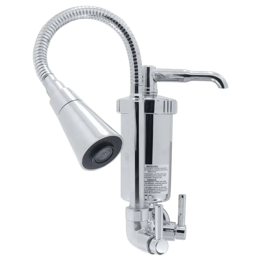 Torneira Flexível Conic Com Filtro Cromada Entrada Parede 1/4 Volta C34 Casagrande Mundial - Um Novo Conceito.