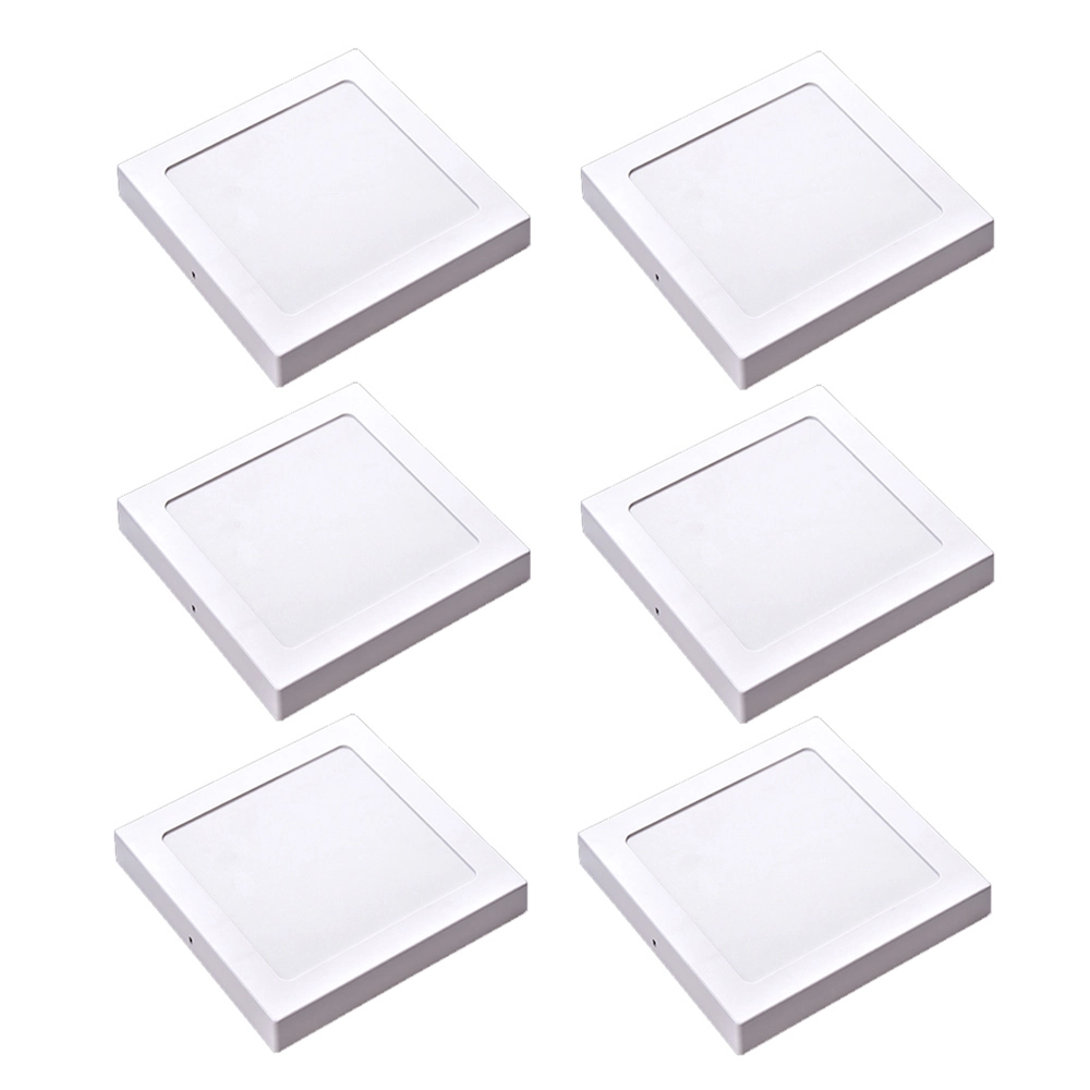 Kit 6 Painel Plafon Led Sobrepor Quad Branca 6500k 24w 29cm