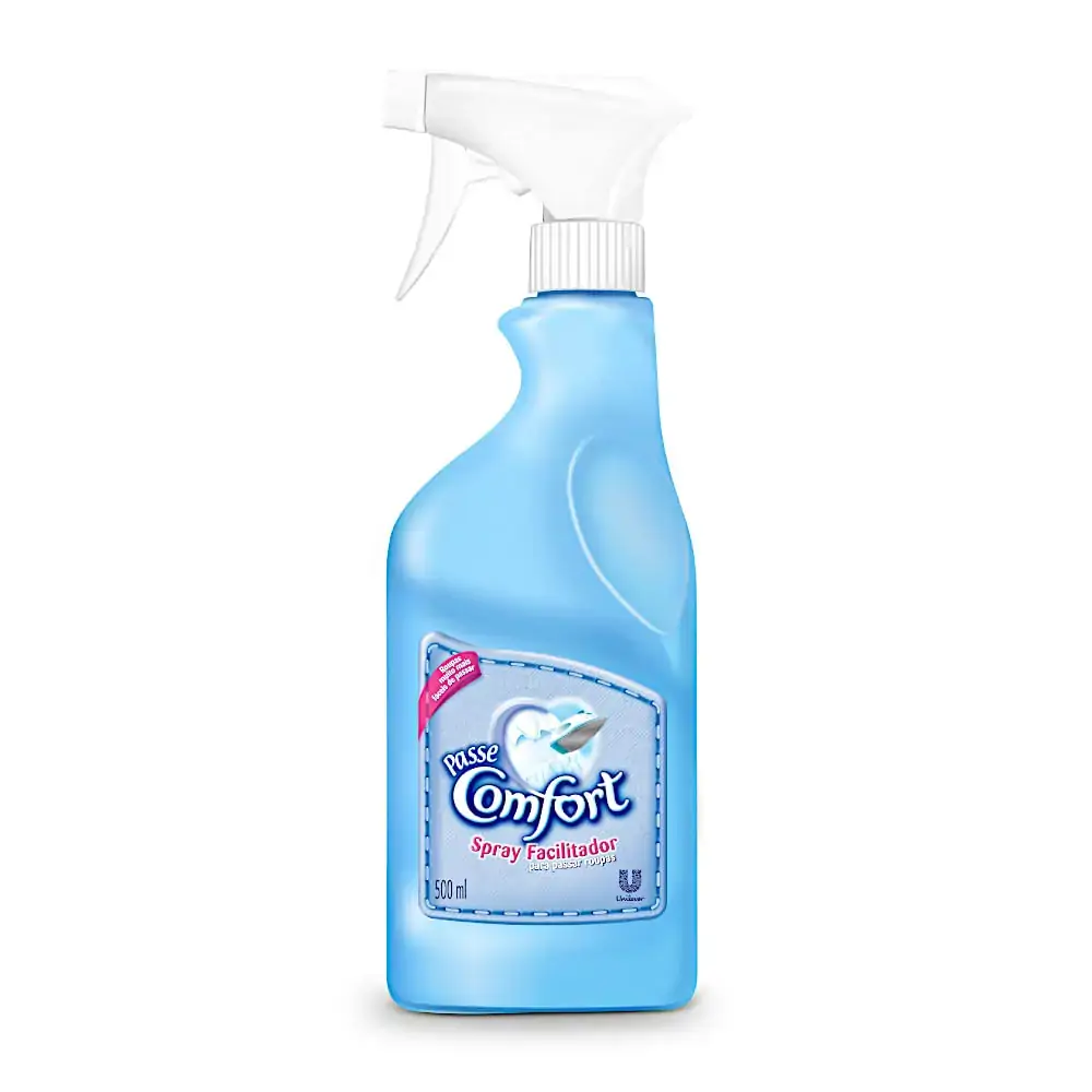 Facilitador De Passar Roupas Líquido Proteção Térmica Comfort Frasco 500ml Borrifador