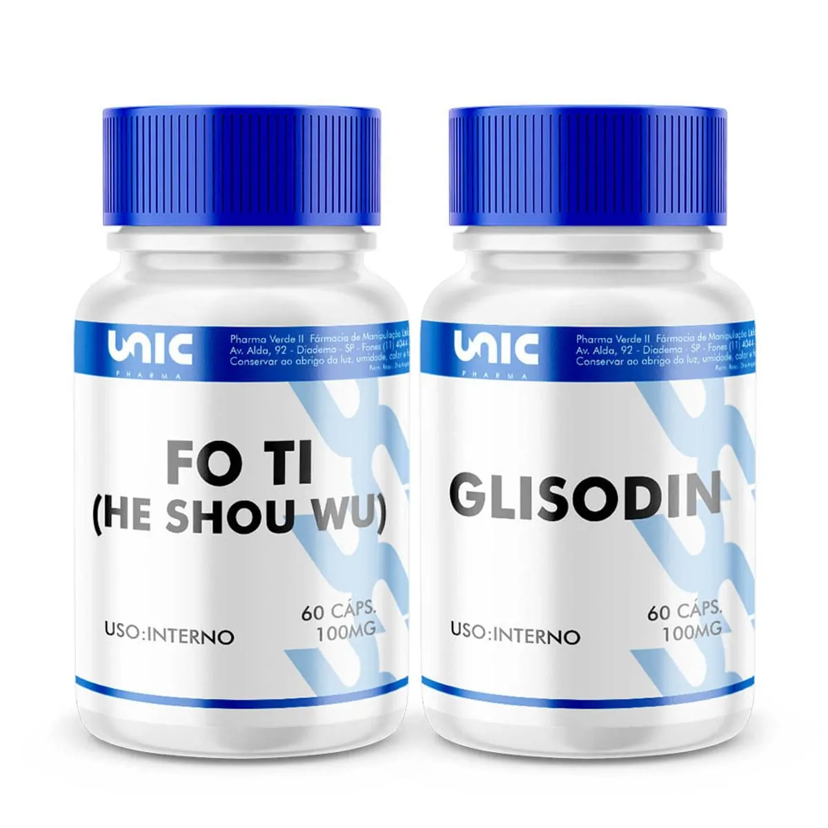 Fo Ti (He Shou Wu) 100Mg + Glisodin 100Mg - 60 Cápsulas (Cada)