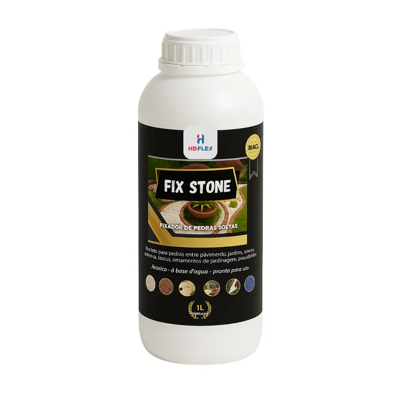 Fixador De Pedras Soltas Hd Flex Fix Stone 1 L – Textura Decorativa Para Pedras, Granilhas E Revestimentos