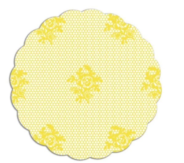 Fundo Rendado Amarelo No7 C/100