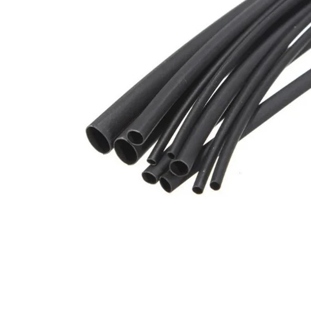 Kit Com 2 Metros - Termo Retrátil 10mm,6mm E 4mm Preto